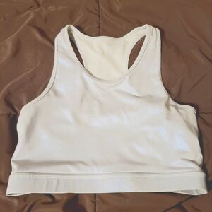 Mono b Med metallic high neck sports bra